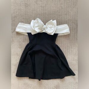 Vici Black and White Off-Shoulder Dress